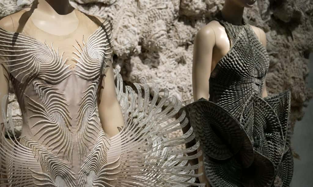 Iris van Herpen a présenté une robe bioluminescente à Paris. © Irisa, Adobe Stock