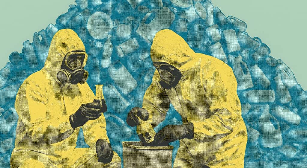 Des chercheurs de l’université norvégienne des sciences et technologies (NTNU) de Trondheim publient un panorama inquiétant des substances chimiques dangereuses qu’ils ont trouvées dans nos plastiques. © XD avec ChatGPT